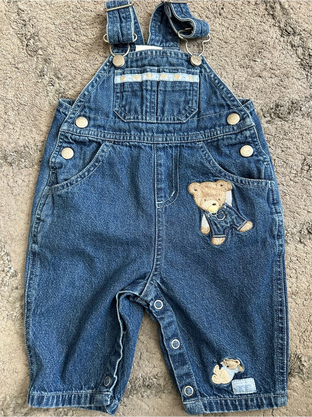 Vintage Carters Embroidered Denim Overalls